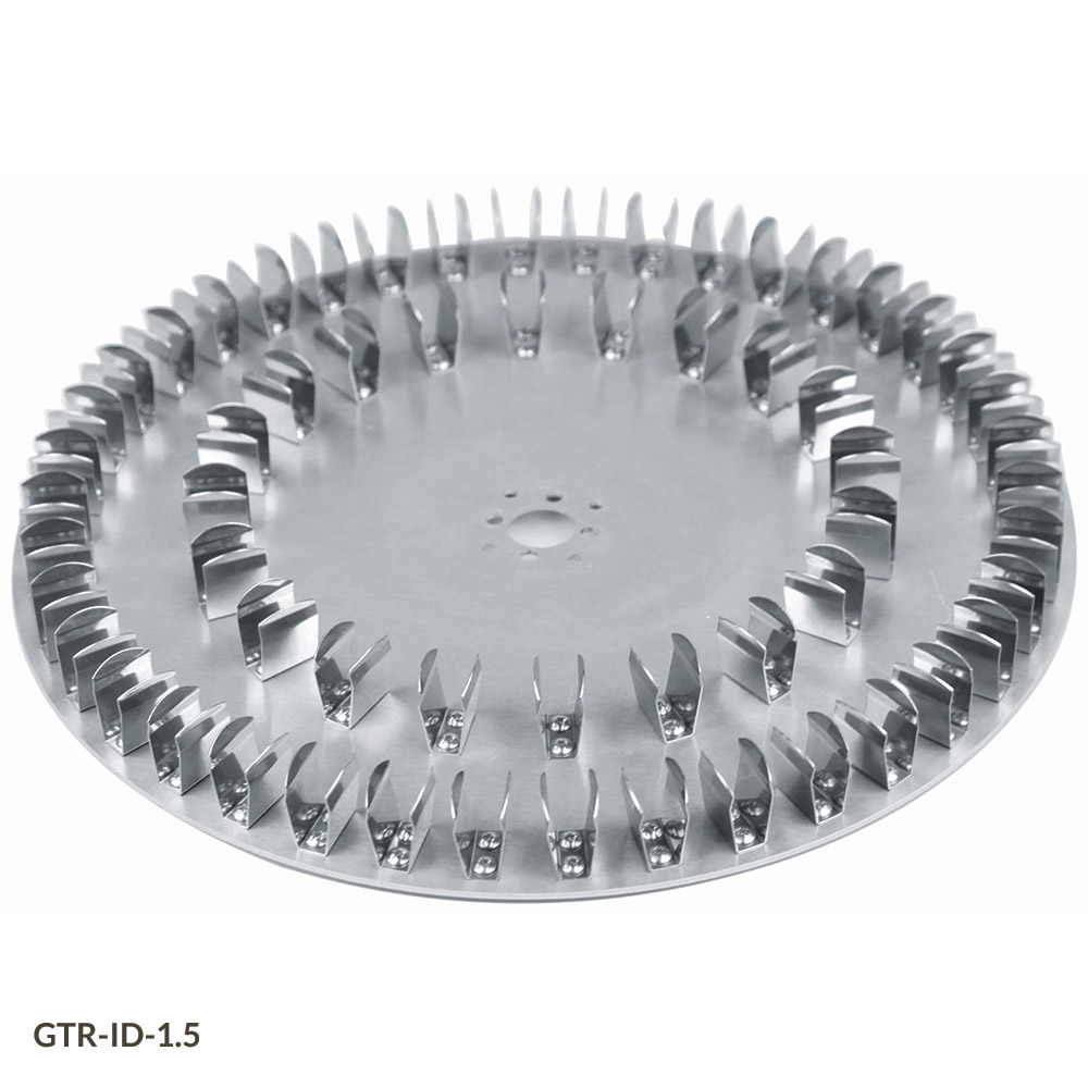 Globe Scientific Tube Holder Disk for use with GTR-ID Series Tube Rotators, 60-Place Disk, for 1.5mL Microcentrifuge Tubes tube rotator; rotator; industrial tube rotator; ferris wheel;